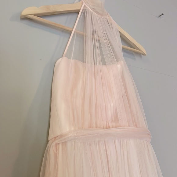 Amsale Tulle Chiffon Isobel dress in Bellini, size 0, Worn Once - Picture 8 of 12
